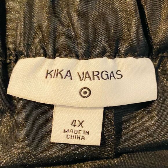 KIKA VARGAS x by Target Black Tapered Pants with Scalloped Pockets Size 4X - Picture 9 of 9